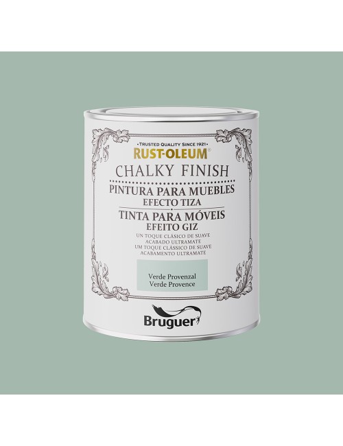 Rust-oleum chalky finish muebles verde provenzal 0,750l 5733888 bruguer