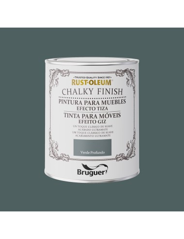 Rust-oleum chalky finish muebles verde profundo0,750l 5733890 bruguer