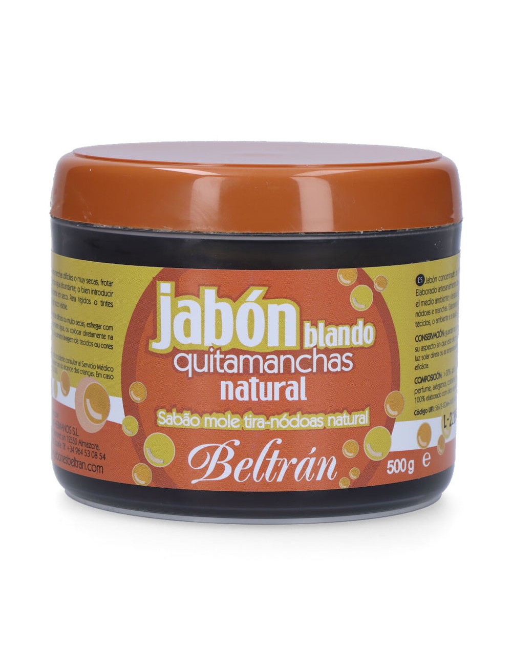 Quitamanchas beltran jabón pasta natural 500g beltran