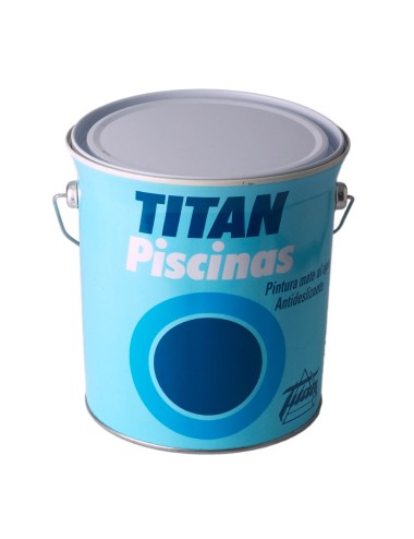 Pintura para piscinas al agua color blanco mate 4 l titan 5806106