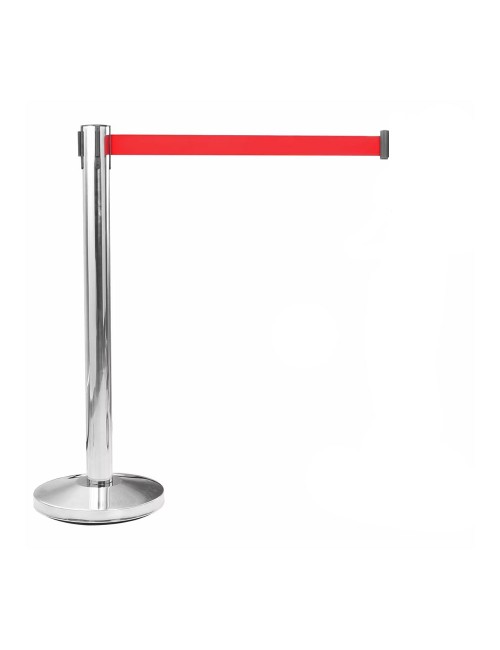 Poste separador inox cinta roja extensible 2m x 5mm