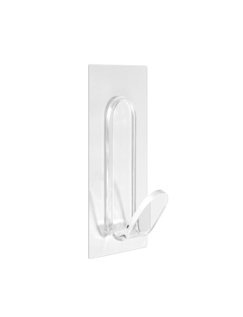 Colgador adherente reutilizable "j" transparente 1296-0 inofix