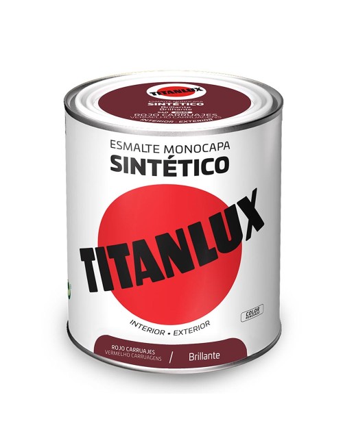 Esmalte sintético monocapa rojo carruajes brillante 750ml titanlux 5808985