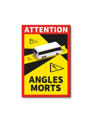 Pack 3 adhesivos "angles morts" autocar 17x25cm