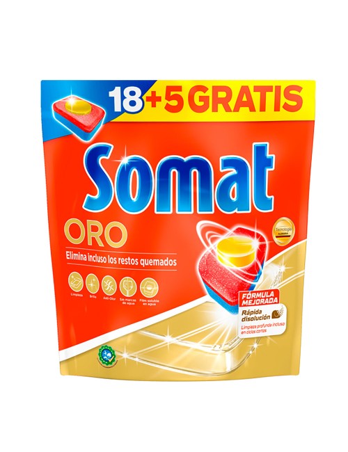 Lavavajillas en pastilla somat oro 23 (18+5)