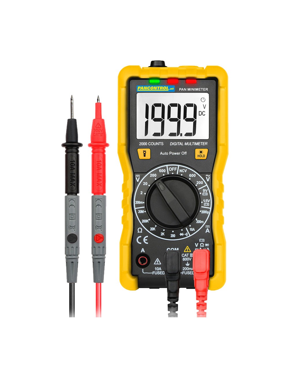 Multímetro digital cat iii 600v pan minimeter pancontrol