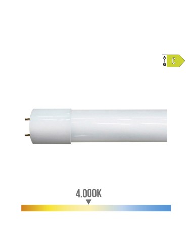 Tubo led t8 12w 1.940lm 4.000k luz día (eq.30w) clase c edm