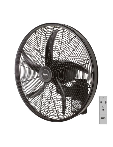 Ventilador pared 100w 50cm con mando edm