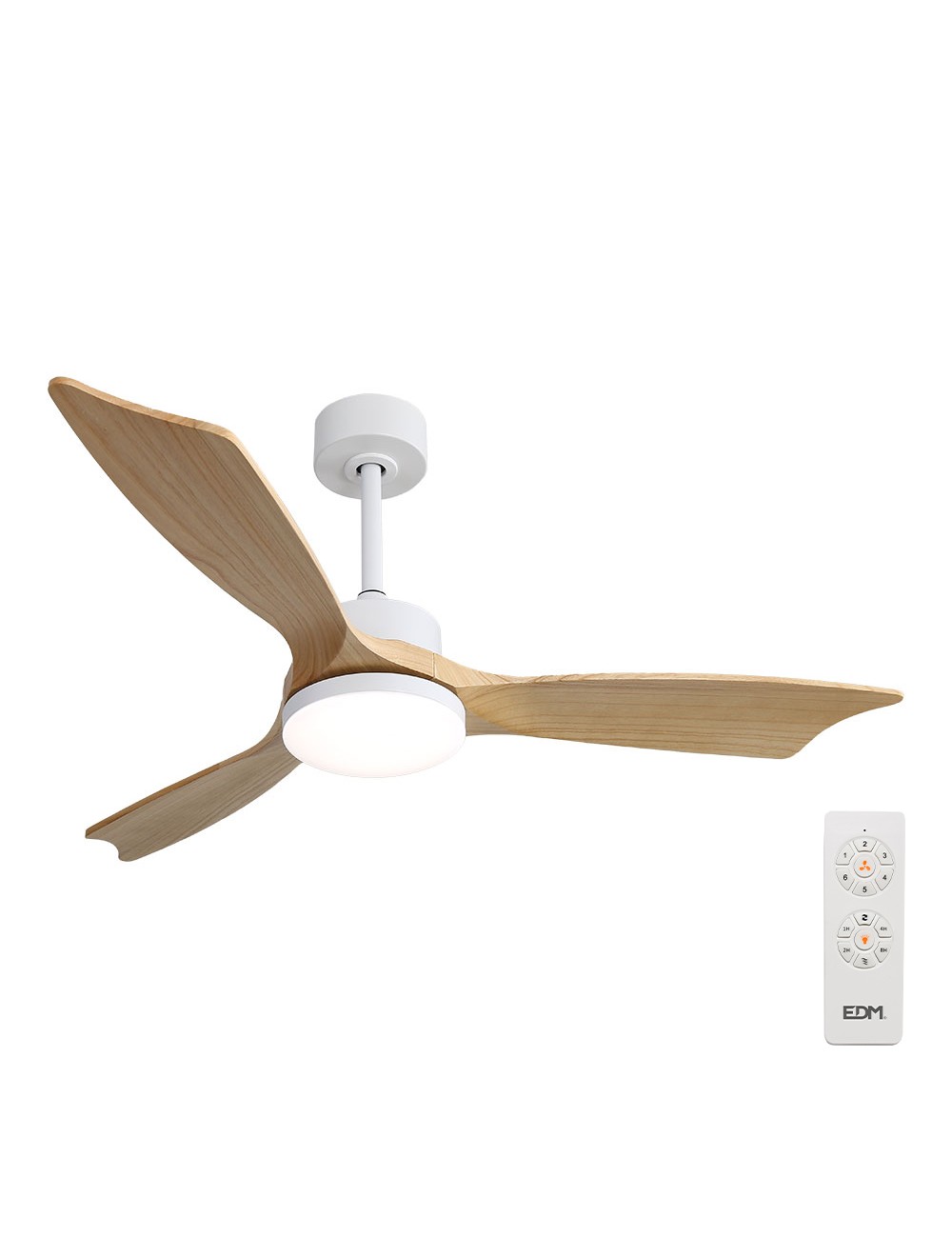 Ventilador de techo modelo báltico con 3 aspas de madera ø132cm