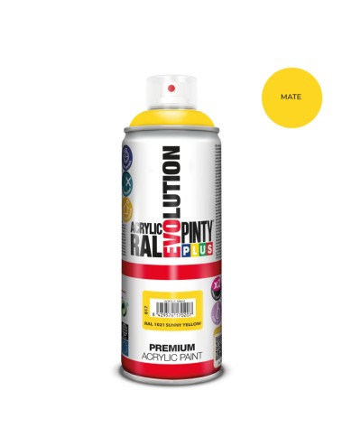 Pintura en spray pintyplus evolution 520cc ral1021 matt sunny yellow