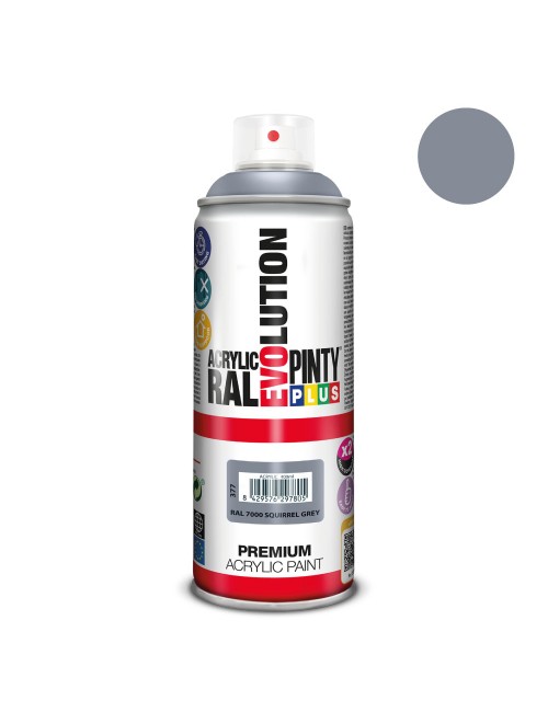 Pintura en spray pintyplus evolution 520cc ral 7000 squirrel grey