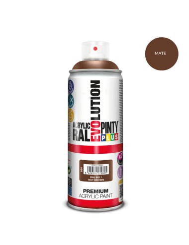 Pintura en spray pintyplus evolution 520cc ral 8011 matt nut brown