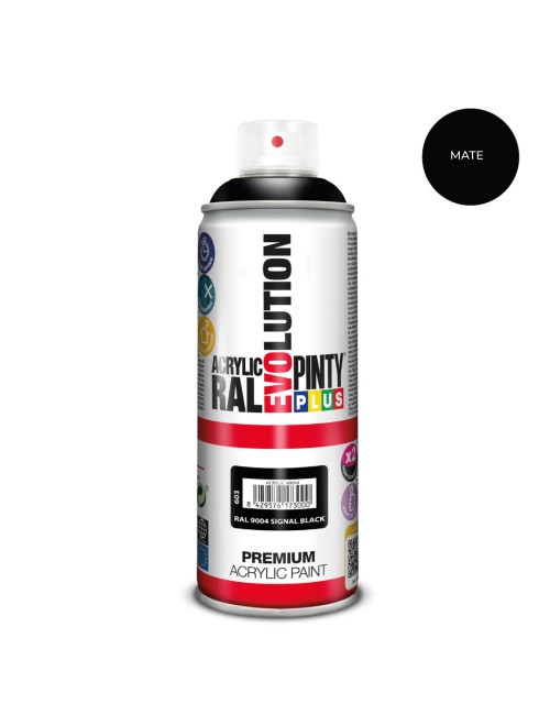 Pintura en spray pintyplus evolution 520cc ral 9004 matt signal black