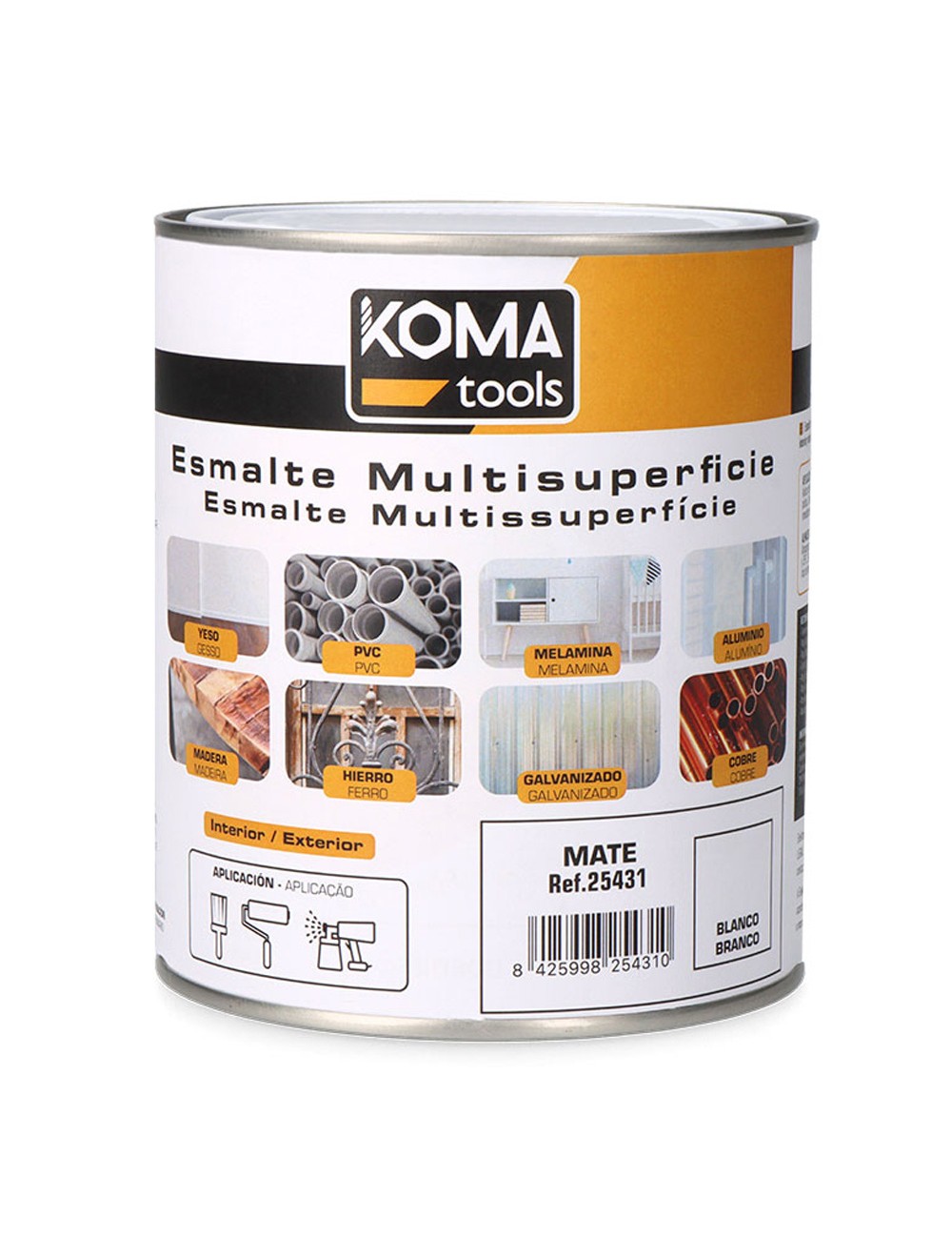 Esmalte multisuperficies blanco mate 750 ml koma tools