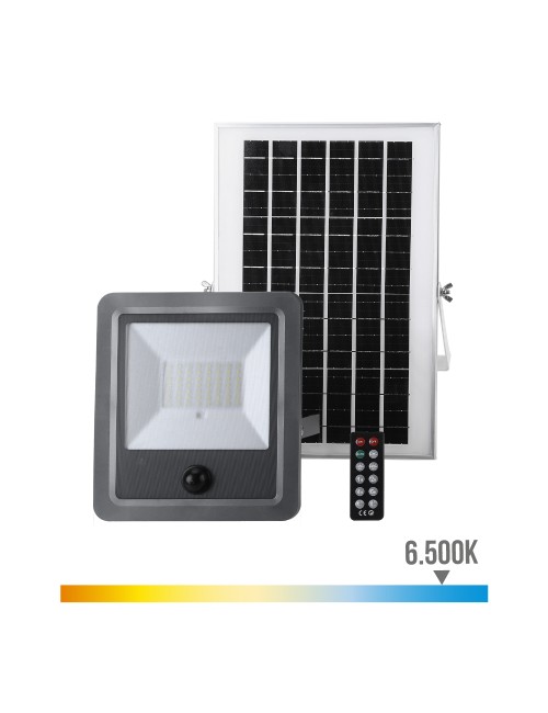 Foco proyector solar con sensor 100w 1.200lm 6.500k edm