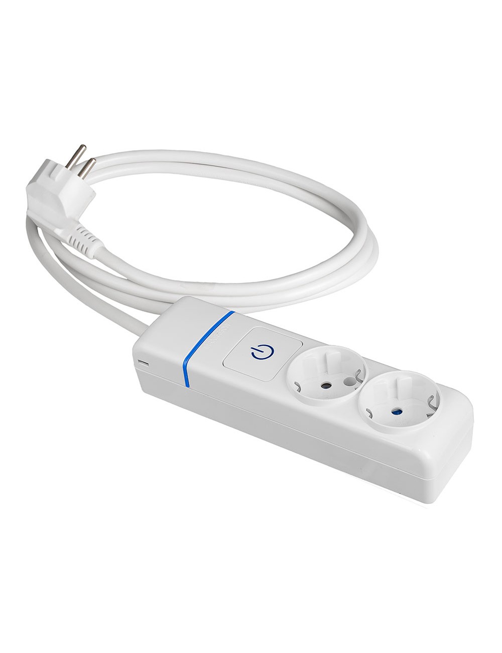 Prolongador con 2 tomas 2p+t, 16a 250v con interruptor luminoso. 1.5 m de cable h05vv-f 3g1,5mm². 8012pil solera