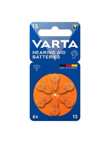 Pila para audífonos varta hearing aid batteries 13 (blister 6 unid.)