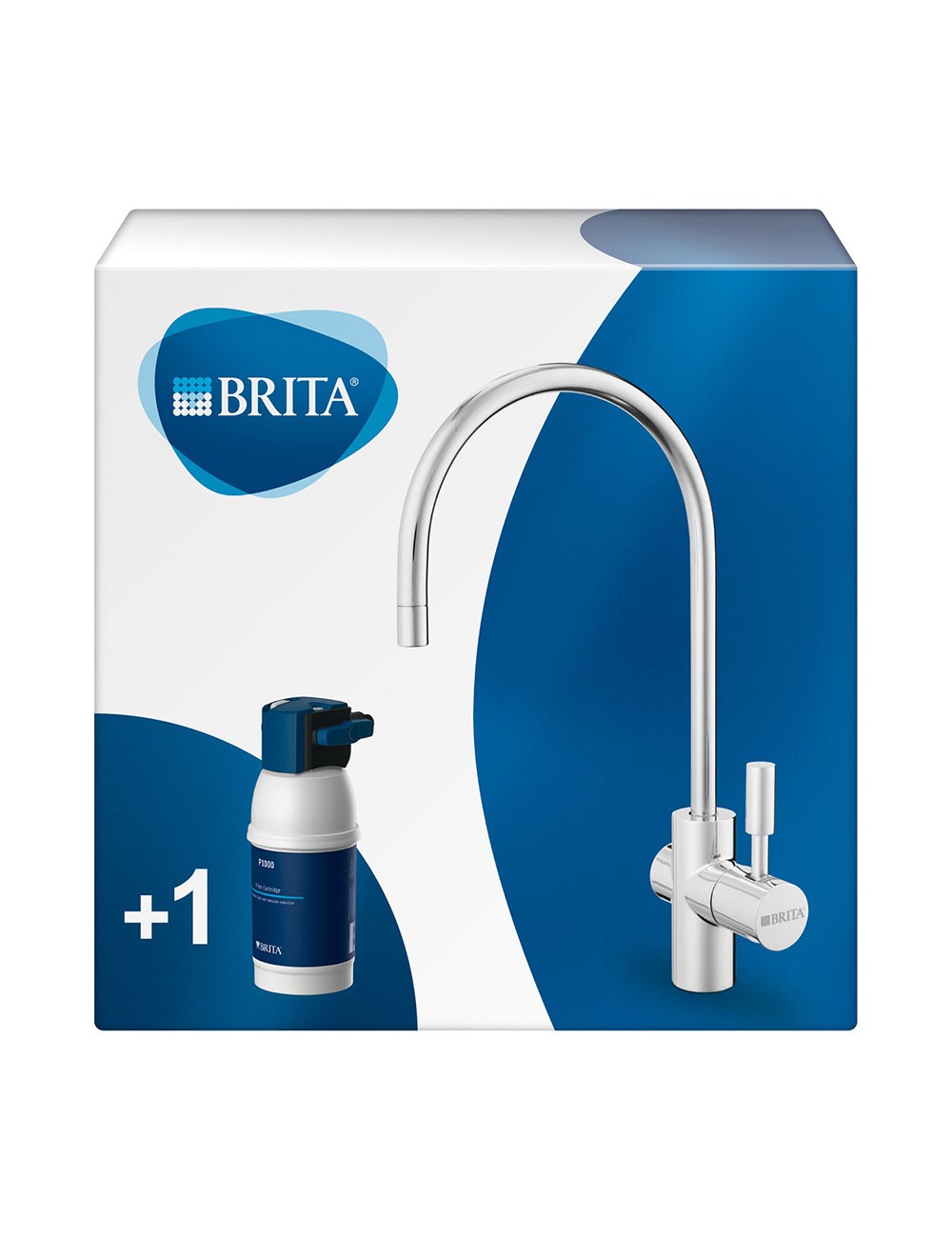 Sistema de filtración mypure p1 grifo + filtro de agua 1025434 brita