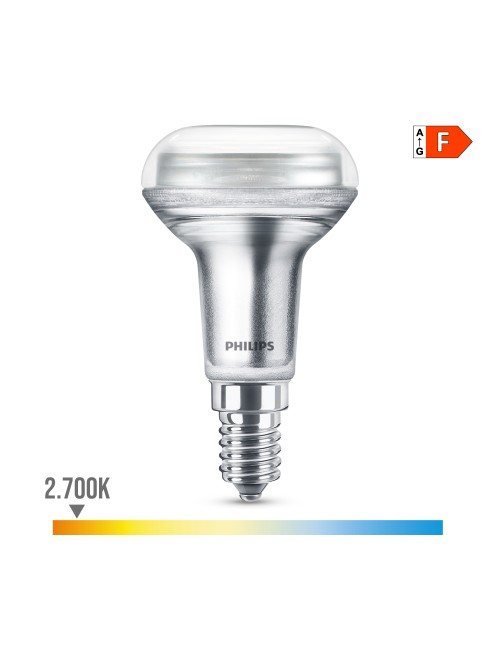 Bombilla reflectora led cla 36d 1,4w r39, 105im e14 2700k. philips