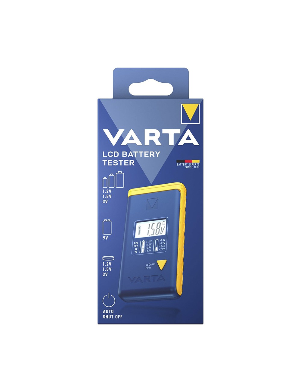 Comprobador de pilas lcd 893101111. varta