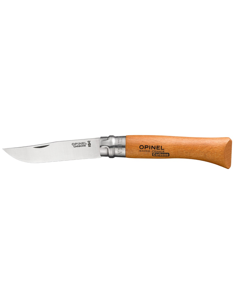 Navaja acero carbono nº10, hoja de 10cm. opinel