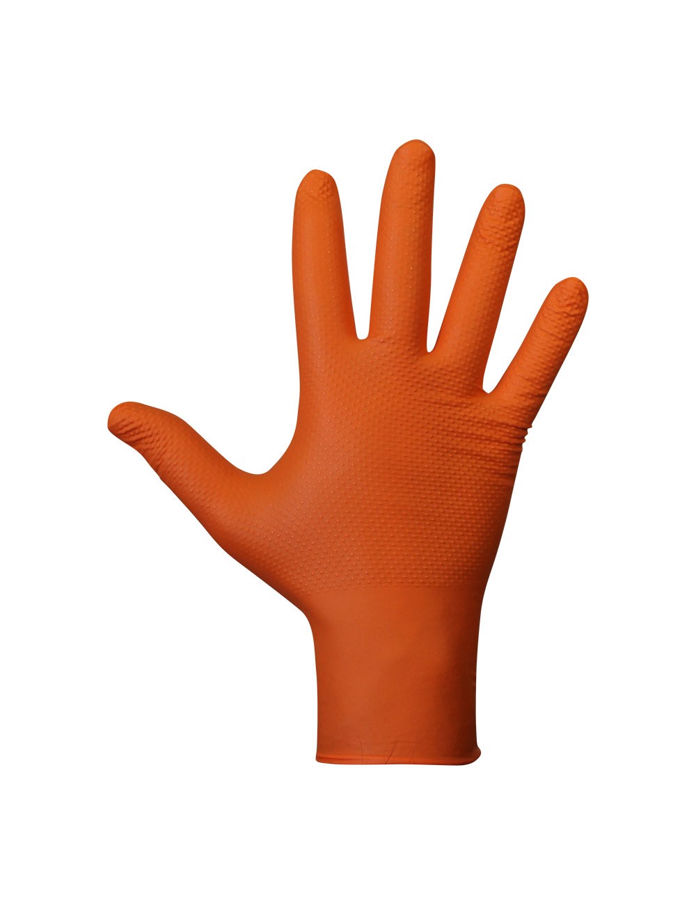 Guante agility grip nbr s/polvo naranja t7. caja 50 und. juba