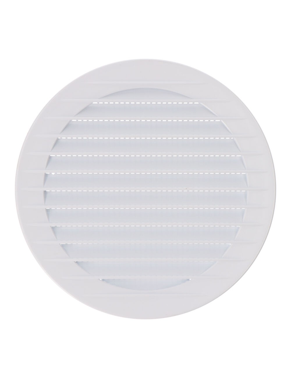 Rejilla ventilación redonda empotrable con mosquitera ø120mm abs blanca