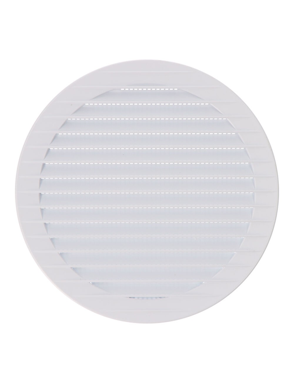 Rejilla ventilación redonda empotrable con mosquitera ø150mm abs blanca