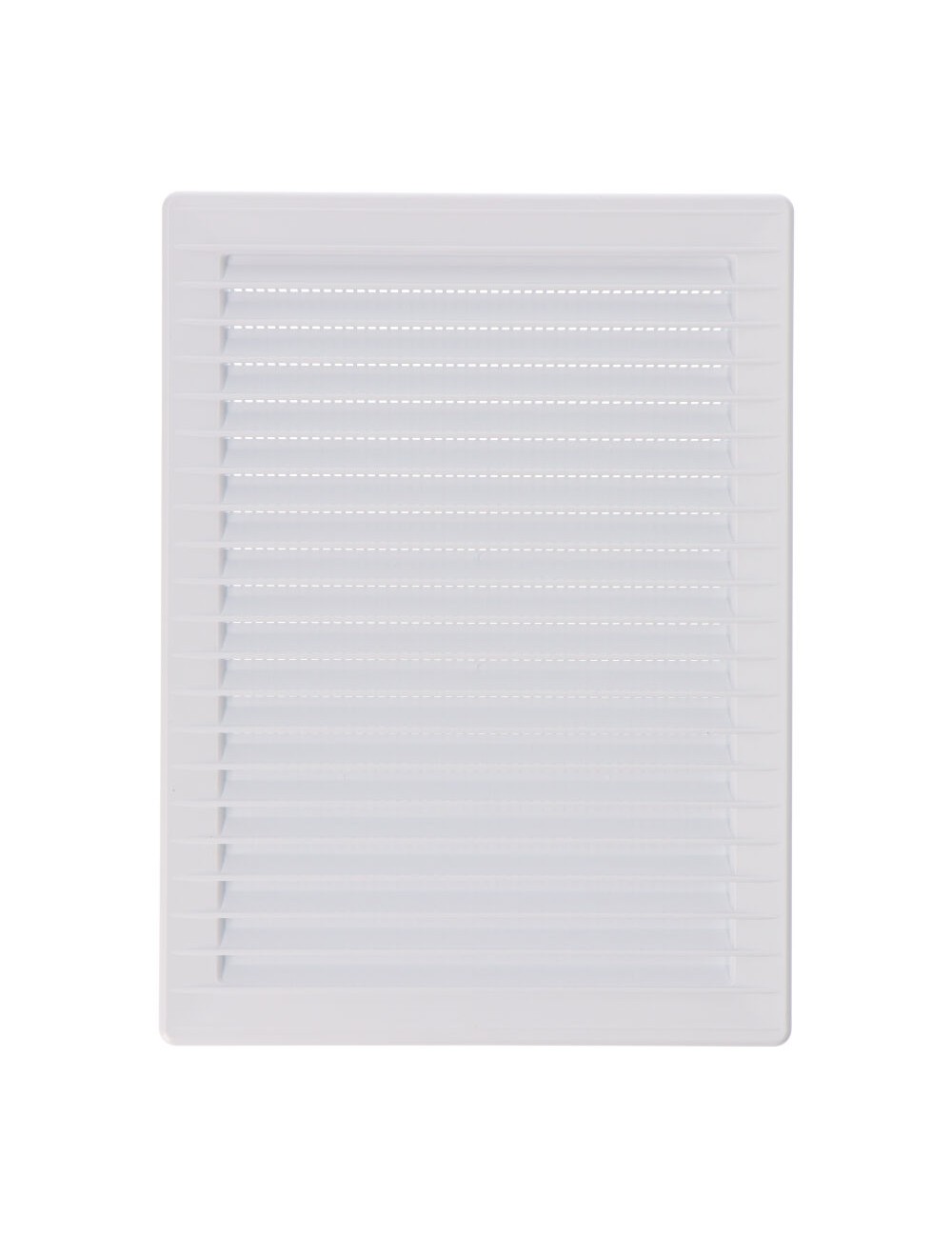 Rejilla ventilacíón rectangular empotrable mosquitera abs 137x207mm blanco