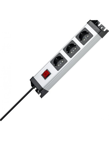 Prolongador 3 tomas (2p+t tipo f) + 1 interruptor