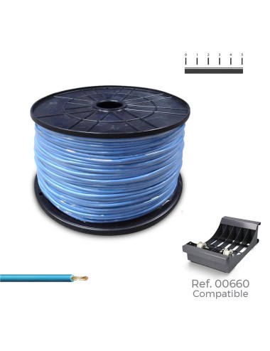 Cablecillo h07z1-k 1,5 mm² azul, 500 m. ( bobina mediana )