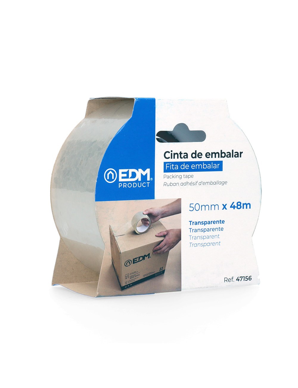 Cinta de embalar transparente 48 micras 48m x 50mm