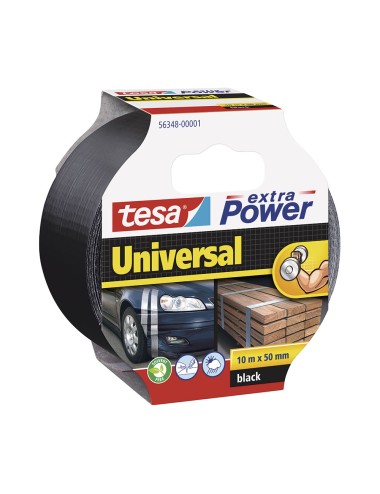 Cinta americana extra power universal. 10m x 50mm negra tesa