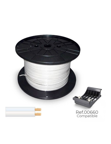 Cable paralelo 2 x 0,75 mm² blanco 500 m. ( bobina mediana )