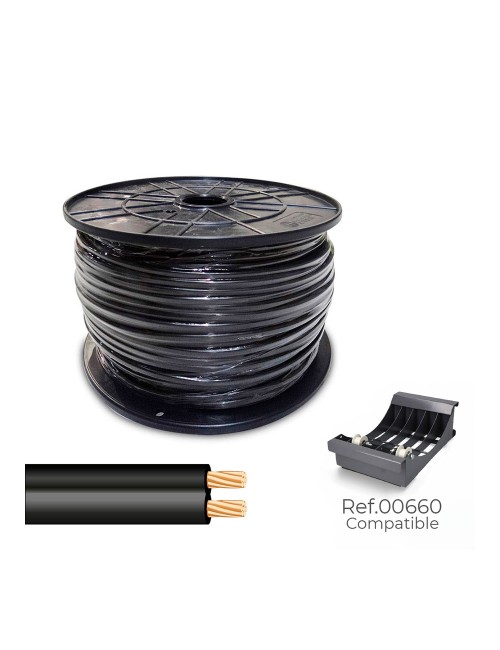 Cable paralelo 2 x 0,75 mm² negro 500 m. ( bobina mediana )