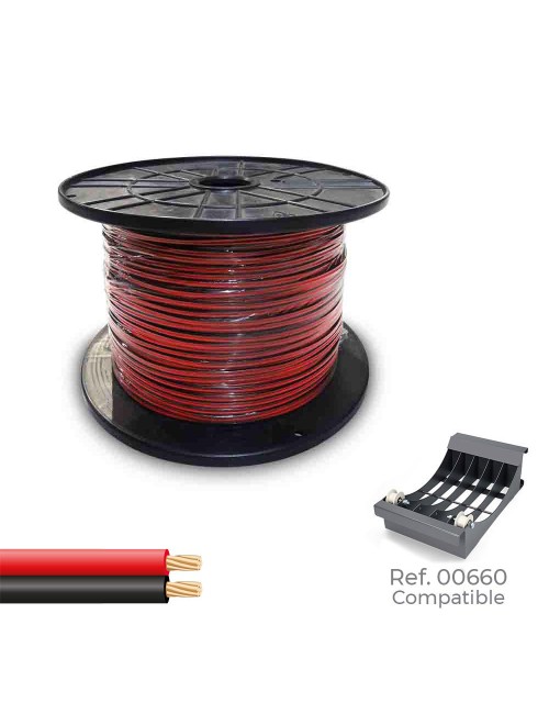 Cable paralelo 2 x 1,5 mm² rojo/negro 300 m. ( bobina mediana )