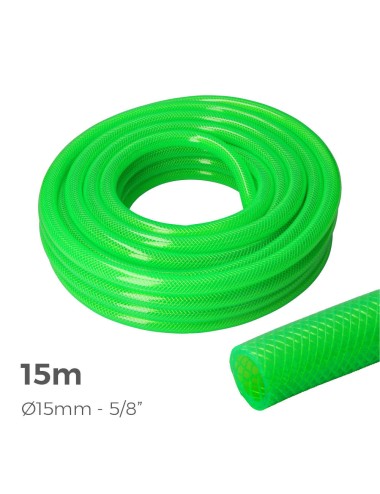 Manguera de jardin anti-torsion ø interior 15mm ø exterior 20mm (5/8") - rollo 15m edm