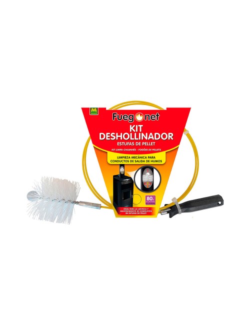 Kit deshollinador - estufas de pellet ø80mm 3m - fuegonet masso