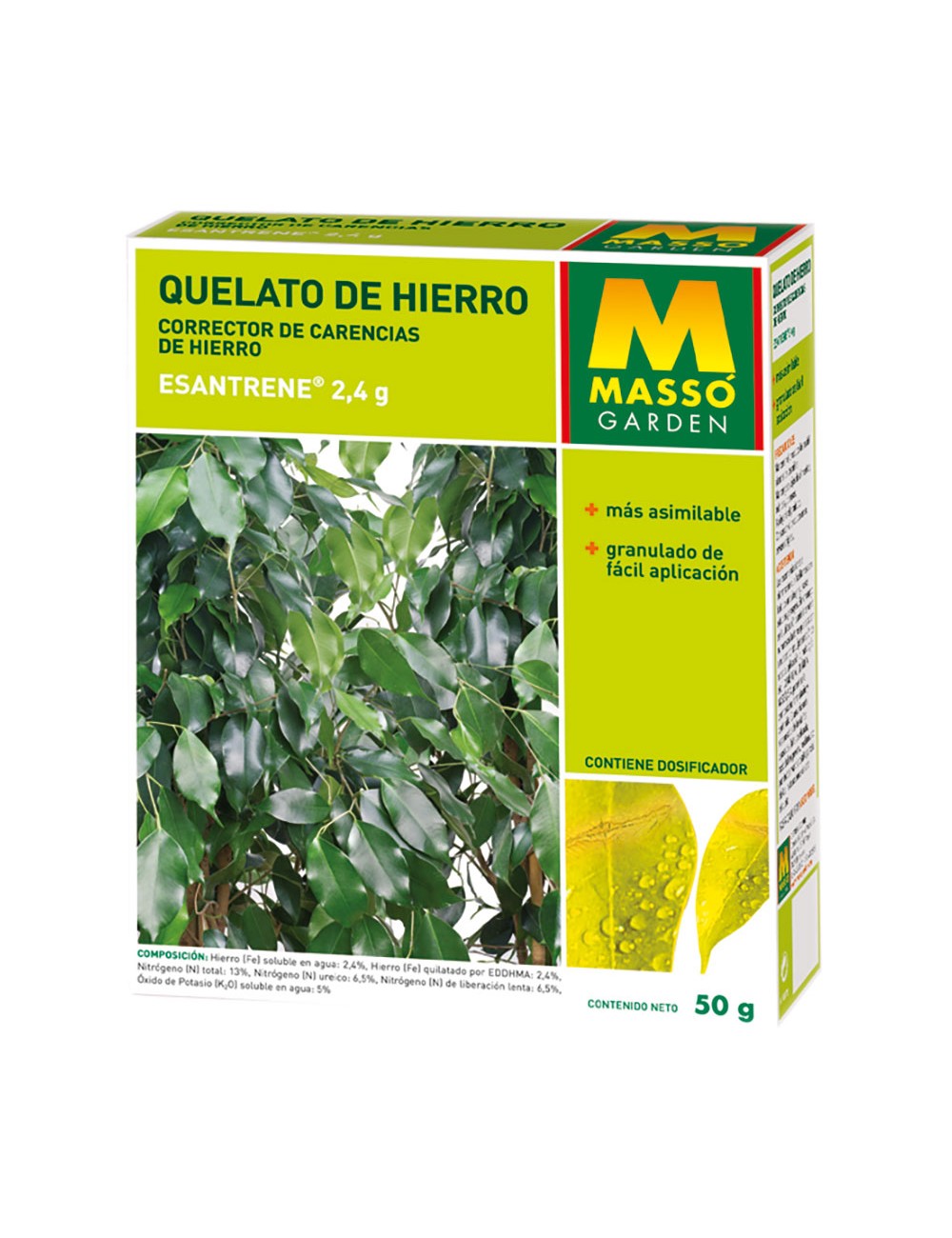 Quelato de hierro 50g. fertilizante 234078n massó