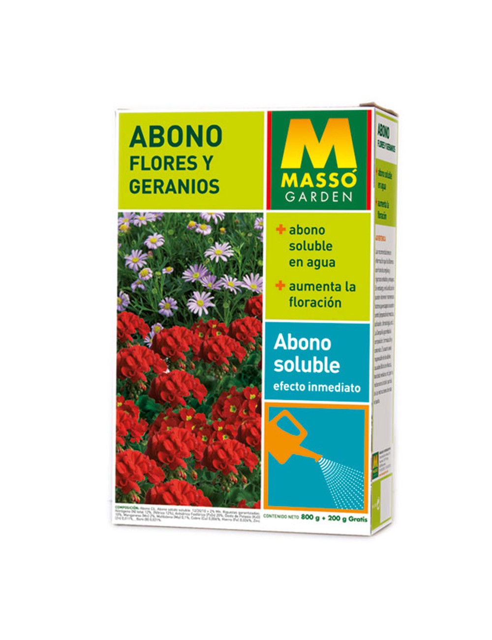 Abono soluble para flores y geranios 1kg. 234046 massó