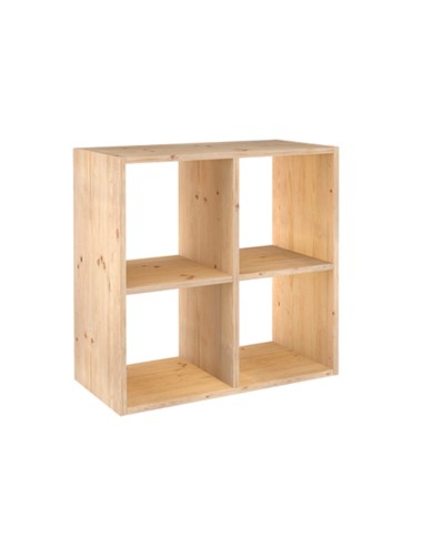 Estanteria modular con 2x2 cubos dinamic pino macizo 70,8x70,8x33cm astigarraga