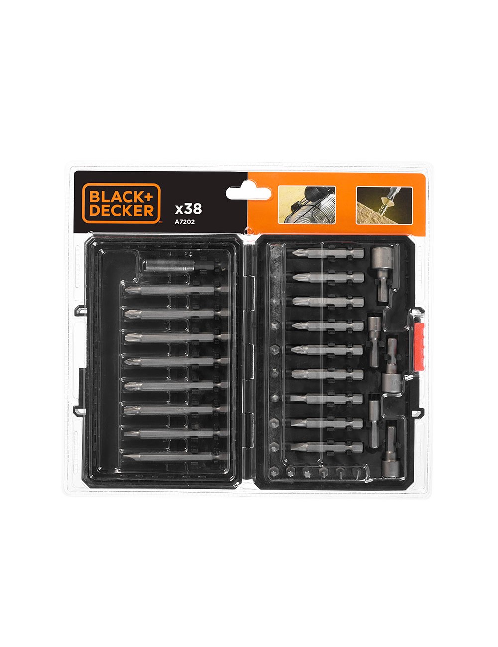 Kit de 38 piezas para atornillar a7202-xj black+decker