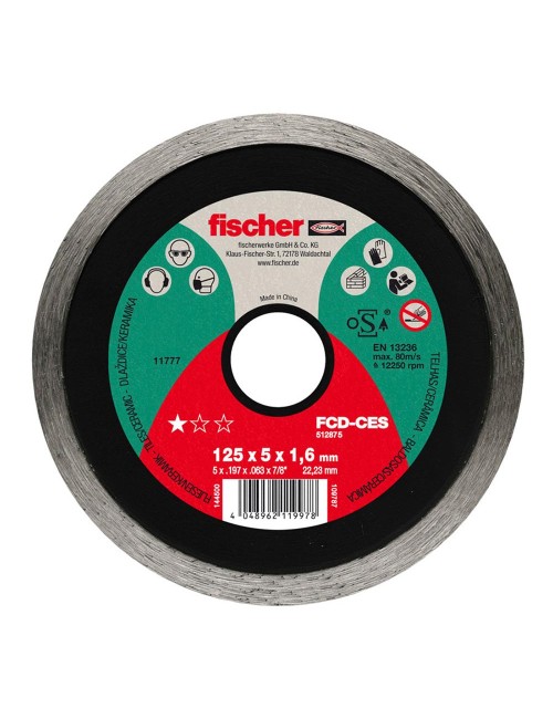 Disco corte diamante para ceramica fcd-ses ø115x1,6x22,23 512874 fischer