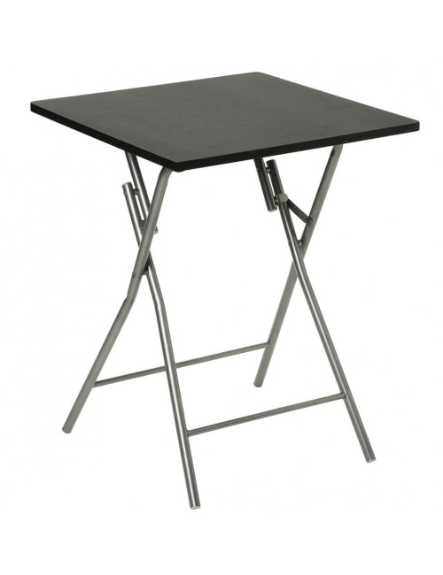 Mesa plegable negra 60x60x75cm