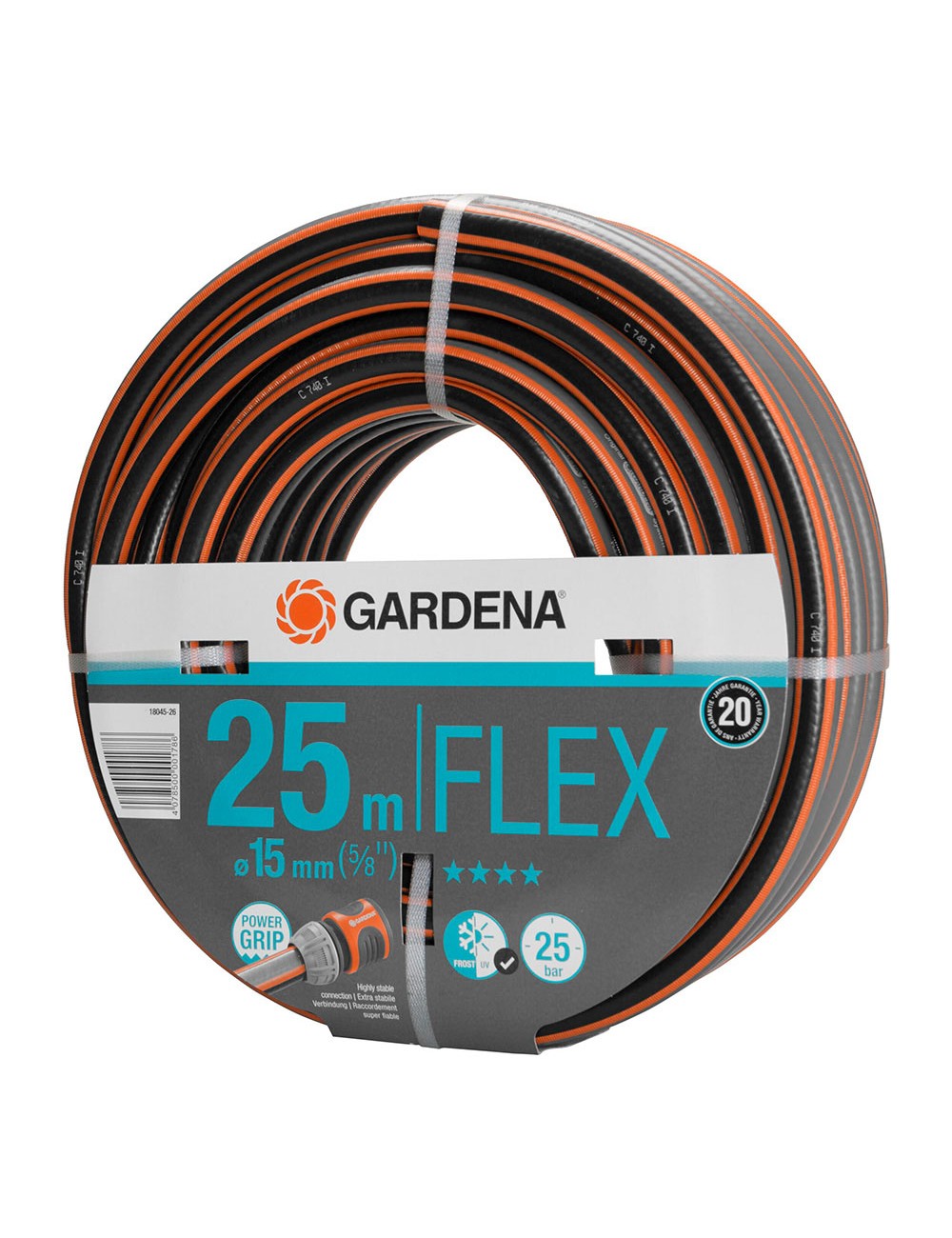 Manguera de riego flex ø15mm (5/8") rollo 25m. gardena