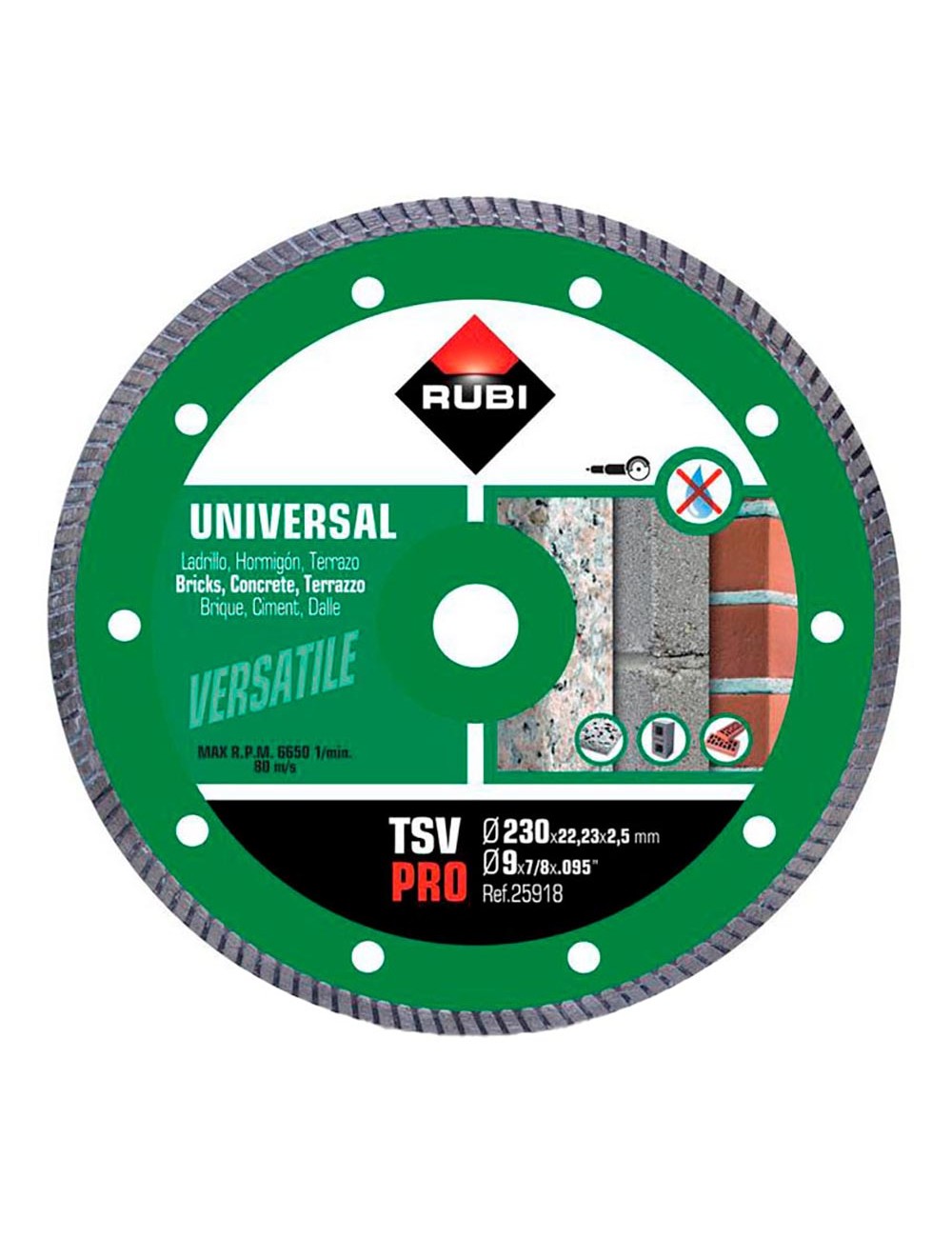 Disco diamantado tsv ø230mm pro 25918 rubi