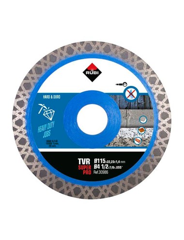 Disco diamantado tvr ø115mm superpro 30986 rubi