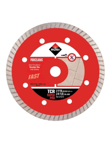 Disco diamantado tcr ø115mm superpro 31972 rubi