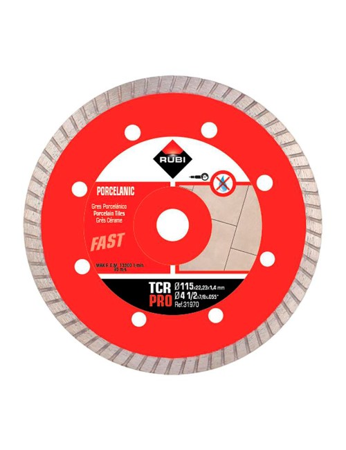 Disco diamantado tcr ø115mm pro 31970 rubi