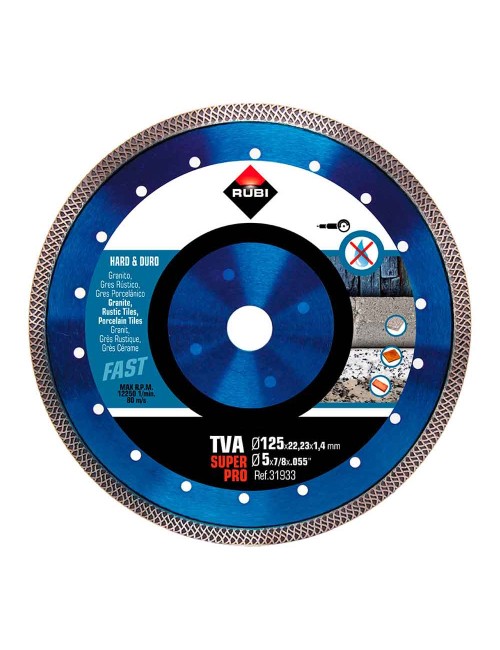 Disco diamantado tva ø125mm superpro r31933 rubi